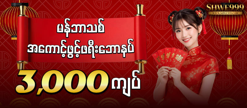 shwe666 free 3000 ရယူနည်း